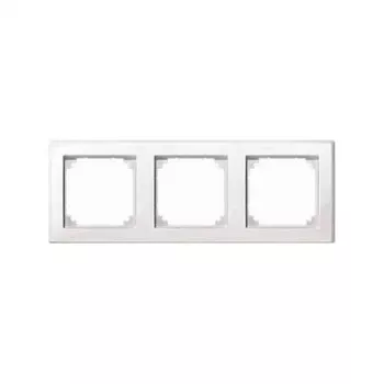 MERTEN marco embellecedor para 3 tomas blanco polar 22,3 x 8,1 cm