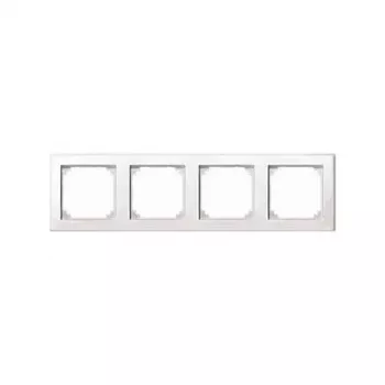 MERTEN marco embellecedor para 4 tomas blanco polar 29,4 x 8,1 cm System M