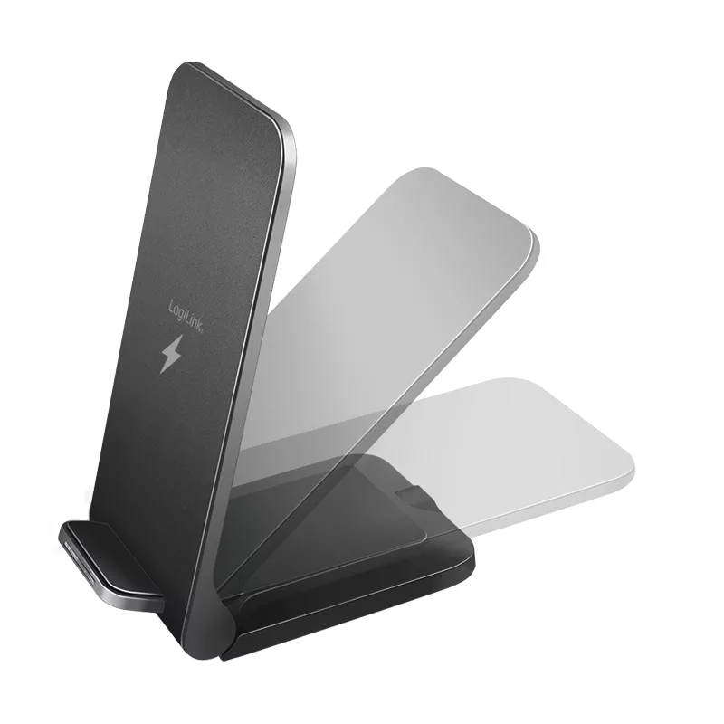 LogiLink Soporte para smartphone y cargador inalámbrico Negro