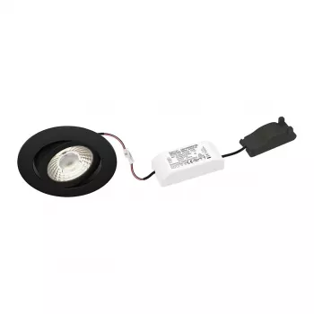 Brumberg Nivalis foco LED empotrable 8W 3000K 650lm 230V AC negro 68mm recorte