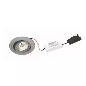 Brumberg Nivalis luminaria LED empotrable 8W 3000K 650lm recorte 68mm níquel