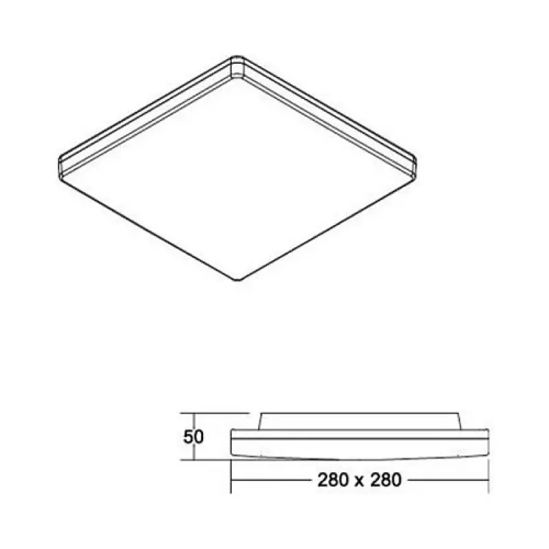 Brumberg 12514073 AB-Downlight BYAM Cuadrado Blanco 18W 230V IP65 No regulable 5700K