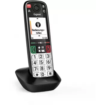 Gigaset EASY 500HX teléfono fijo analógico/DECT con identificación de llamadas negro, plata
