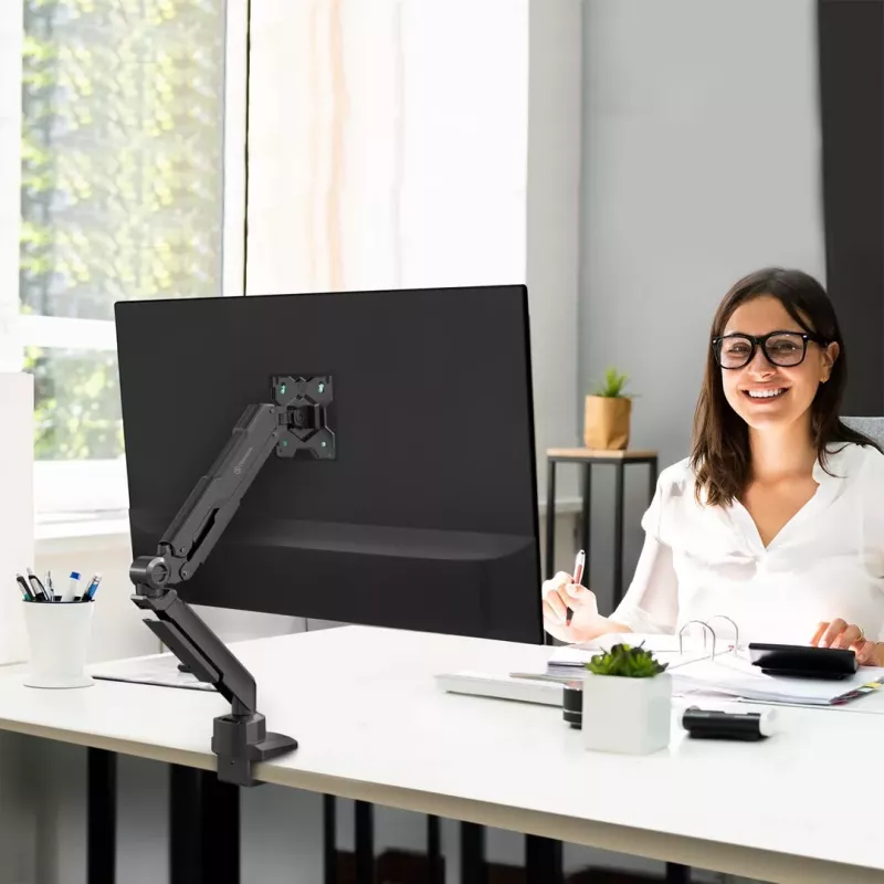 ONKRON G90-B Soporte de escritorio para monitor individual para pantallas de 13-34 inch, hasta 10 kg, negro