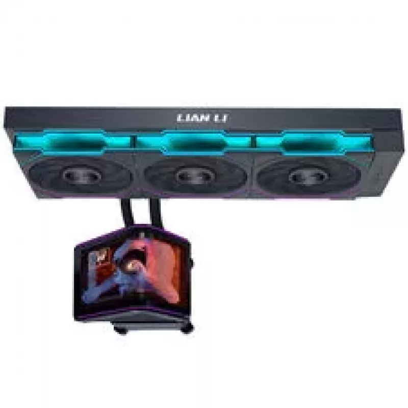 Lian Li HydroShift II OLED Curved 360 UNI FAN TL Refrigeración líquida AIO, 360 mm, pantalla OLED, ventiladores TL-FLEX - Negro