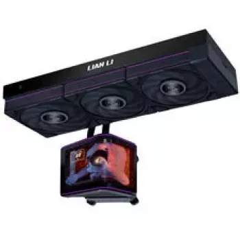 Lian Li HydroShift II OLED Curved 360 UNI FAN P28 Refrigeración líquida AiO, 360 mm, pantalla OLED, ventiladores P28 - Negro