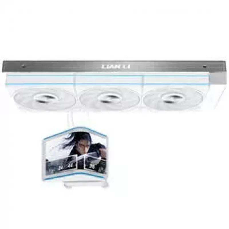 Lian Li HydroShift II OLED Curved 360 UNI FAN P28 Refrigeración líquida AIO, 360 mm, pantalla OLED, ventiladores P28 - Blanco