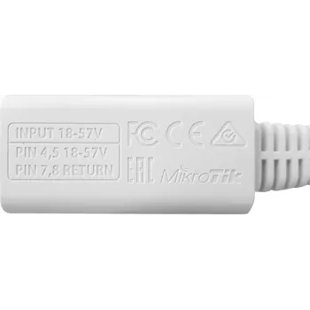 MikroTik Power Injector (RBGPOE) - PoE pasivo, 10/100 Mbps, entrada 9-48V DC