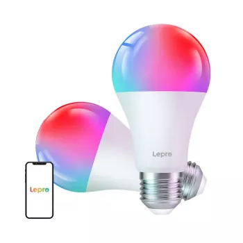 LEPRO B2-2 bombilla LED E27 Wi-Fi, 1100 lm, pack de 2