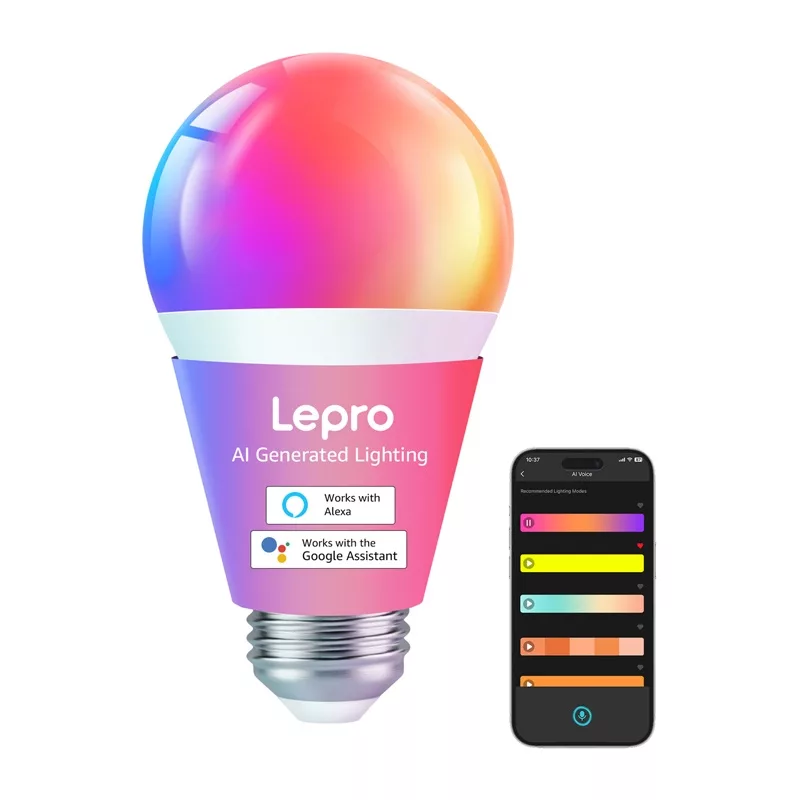 LEPRO B1 E27 Lámpara LED con Bluetooth y Wi-Fi, 806 lm, RGB Tunable White