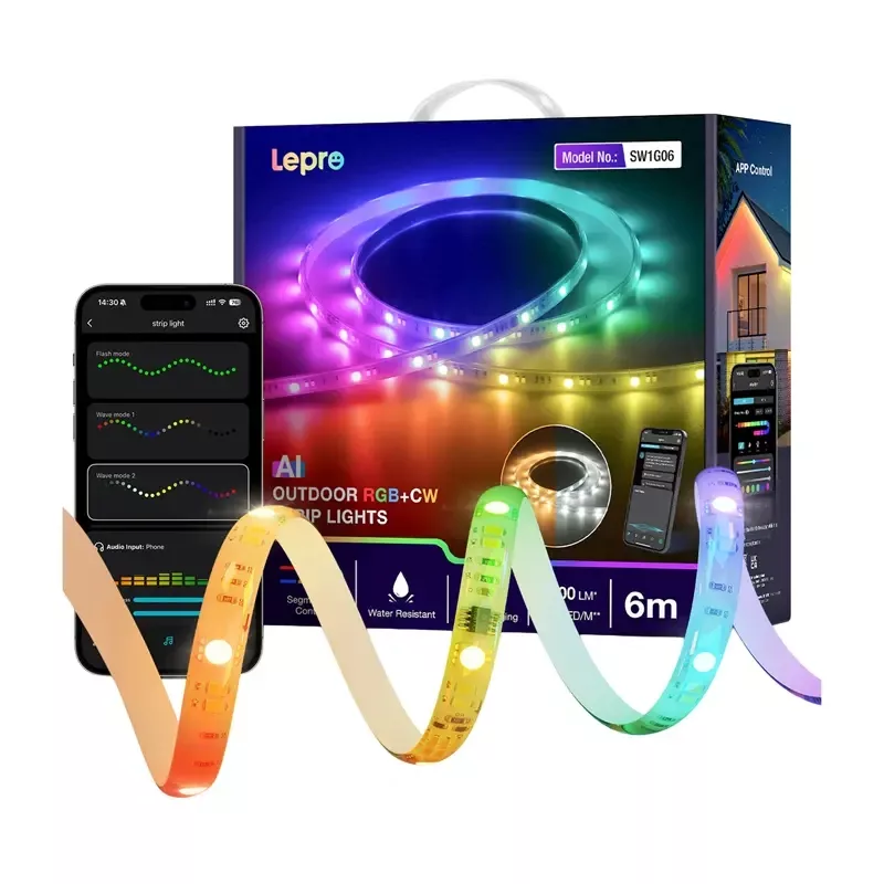 LEPRO SW1-6 tira LED inteligente RGB, 6 m