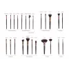 RIO BRST-EU/2.4 Colección profesional de pinceles de cosmética – set de 24 piezas con estuche de piel sintética