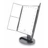 RIO MMFD-EU/1,6 Espejo de maquillaje con 24 LED y atenuador táctil, negro