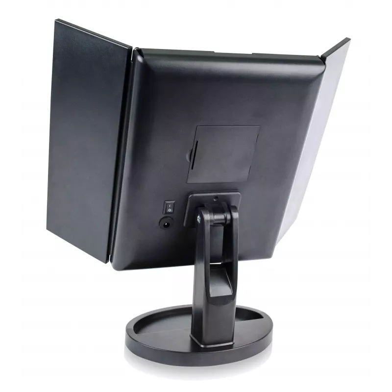 RIO MMFD-EU/1,6 Espejo de maquillaje con 24 LED y atenuador táctil, negro