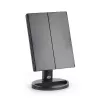RIO MMFD-EU/1,6 Espejo de maquillaje con 24 LED y atenuador táctil, negro