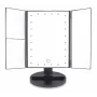RIO MMFD-EU/1,6 Espejo de maquillaje con 24 LED y atenuador táctil, negro