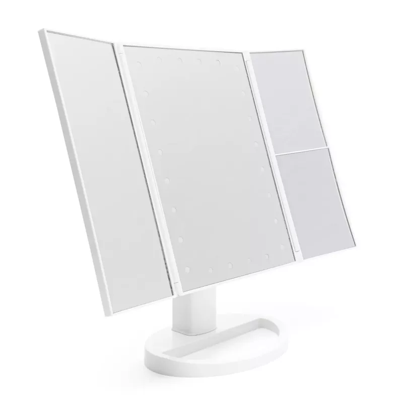 Rio MMFD-WH-EU/1,3 Espejo de maquillaje táctil regulable 24 LED, blanco