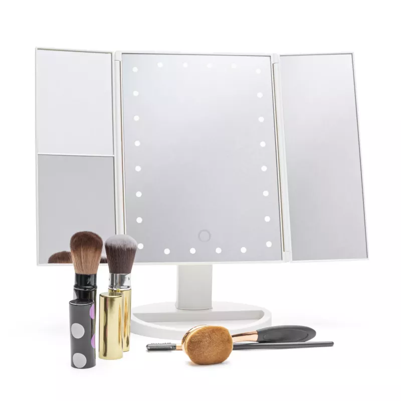 Rio MMFD-WH-EU/1,3 Espejo de maquillaje táctil regulable 24 LED, blanco