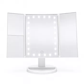 Rio MMFD-WH-EU/1,3 Espejo de maquillaje táctil regulable 24 LED, blanco