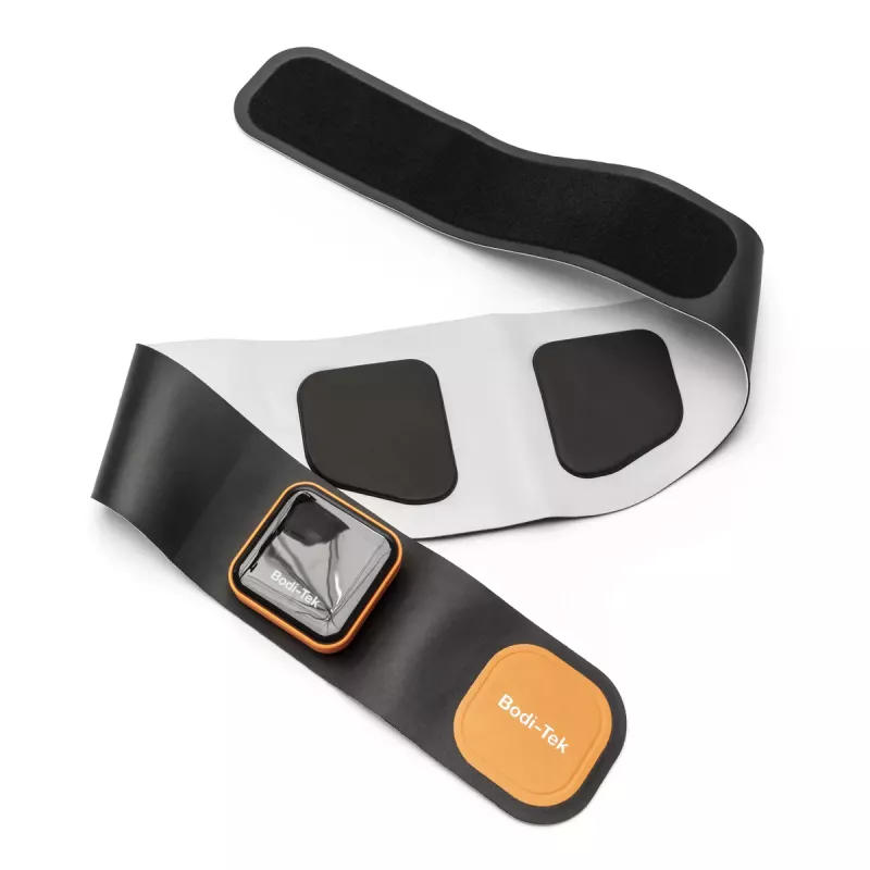 Bodi-Tek BT-ABSH-TOP-EU/1.2 Tonificador de abdominales y espalda con calor, negro/naranja