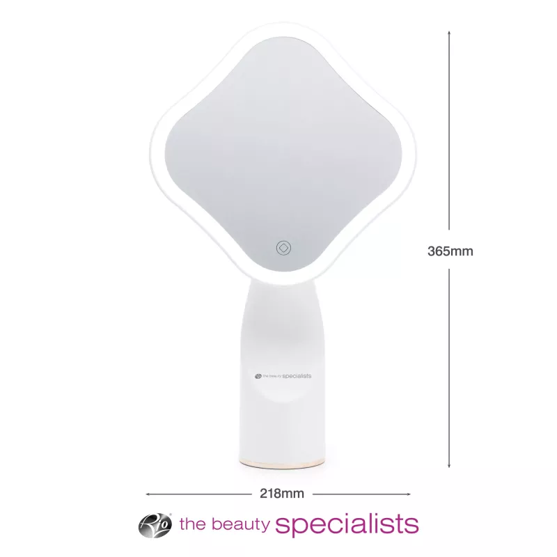 RIO MMIF-EU/1.1 Espejo de tocador con aumento 5x e iluminación LED, cromo pulido