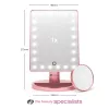Rio MMSP-RG-EU/1,2 Espejo de maquillaje táctil regulable 24 LED, oro rosa
