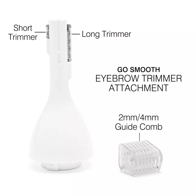 Rio SHTR-EU/1.3 Go Smooth Afeitadora y recortadora de bikini 4 en 1 para mujer, blanco