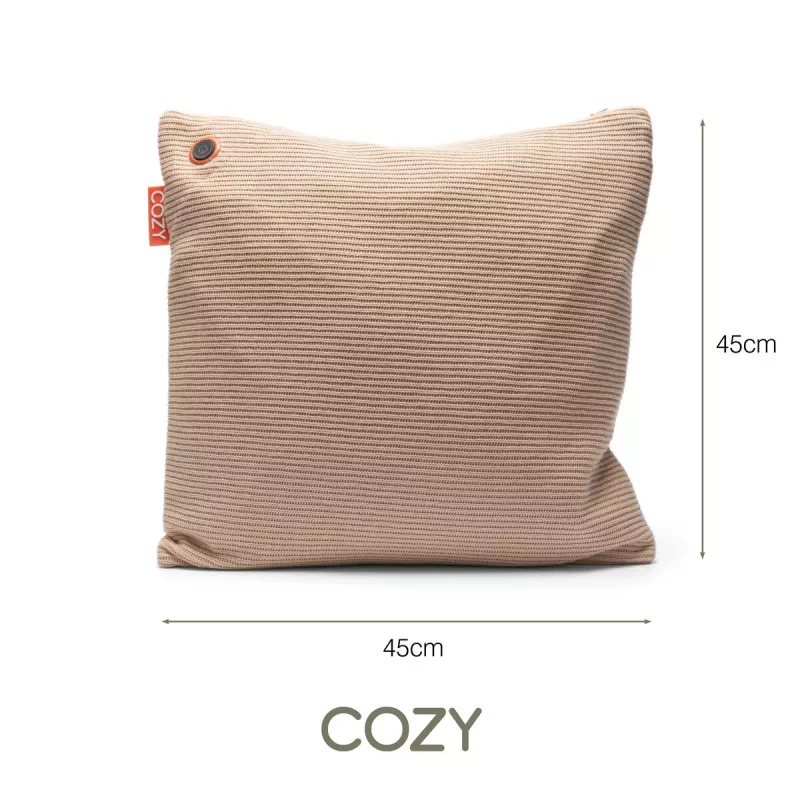 Bodi-Tek BT-CSHT2-K-BG-PB10 COZY Una Cojín de punto y batería externa 10000 mAh, beige