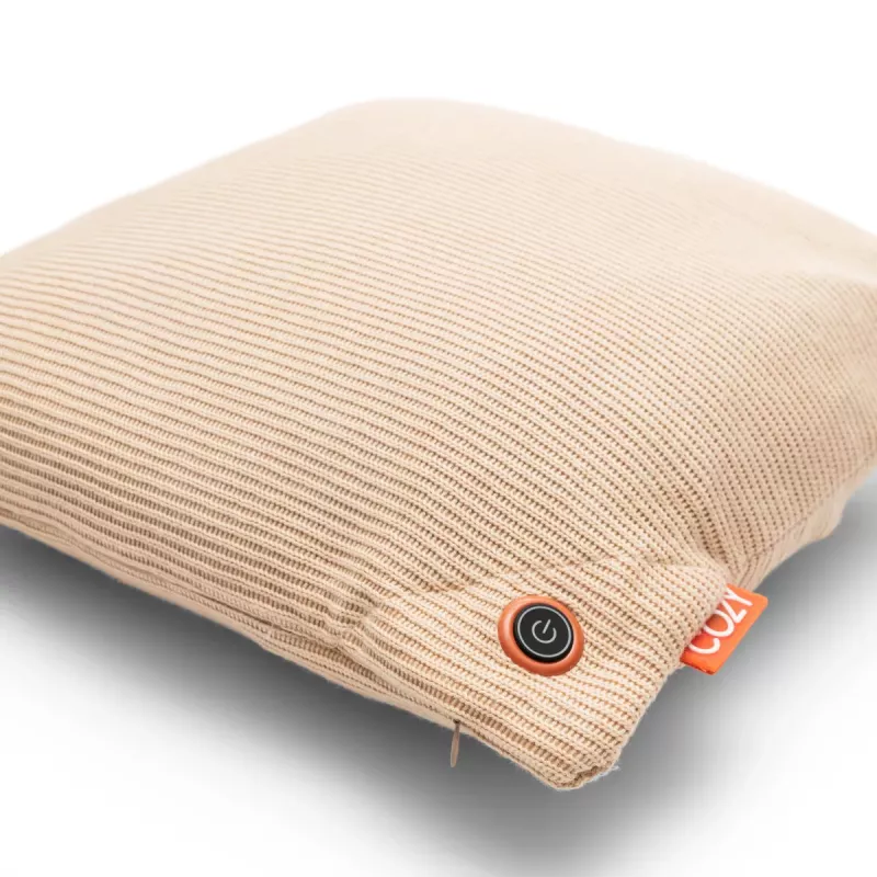 Bodi-Tek BT-CSHT2-K-BG-PB10 COZY Una Cojín de punto y batería externa 10000 mAh, beige