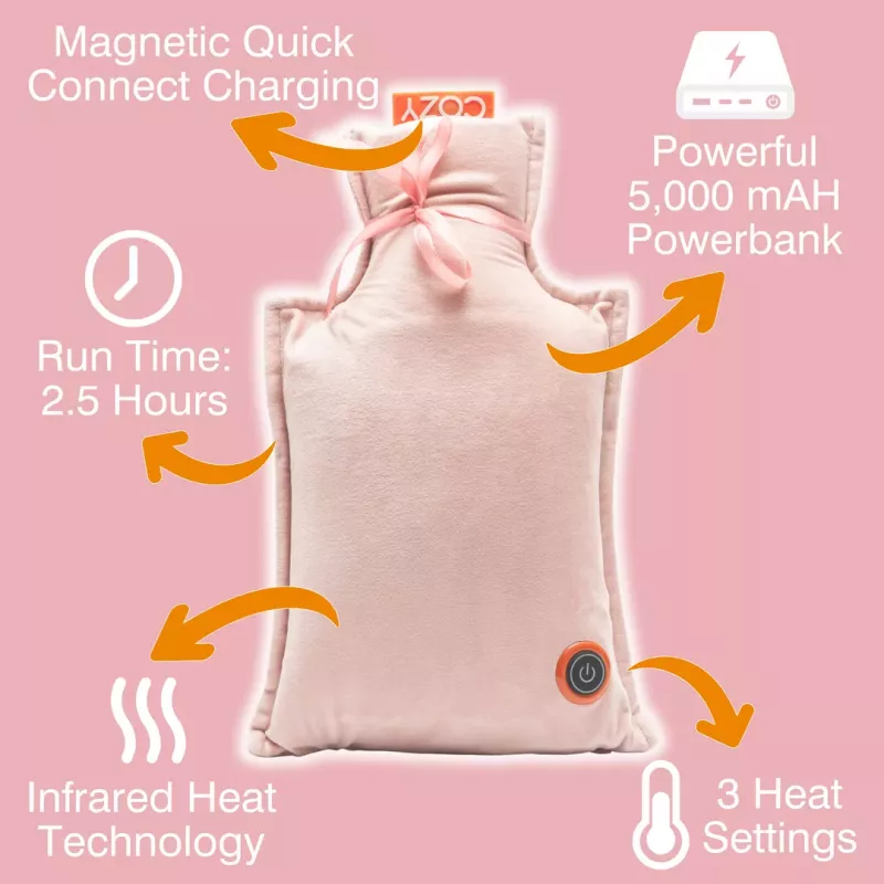 Bodi-Tek BT-WBHT-EU/1.0 COZY bolsa de agua caliente recargable - gris