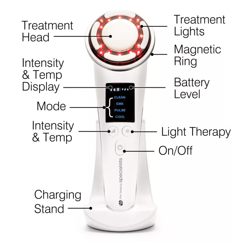 Rio FCTL-TOP-EU/1.0 Facelift & Tone Beauty Spa, dispositivo de cuidado de la piel 6 en 1