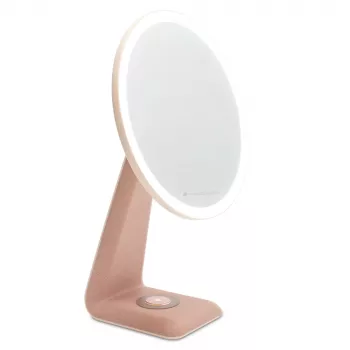 RIO MMDL-EU/1,0 espejo de maquillaje High Performance - doble cara aumento 1x/5x, luz diurna LED, sensor táctil regulable, cromo