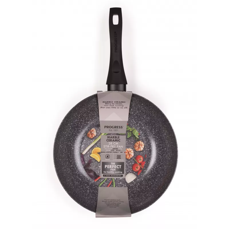Progress BW12915EU7 Wok Marble Ceramic 28cm con tapa