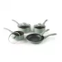Progress BW14255G Set de 5 sartenes Neutrals – aluminio forjado, antiadherente efecto piedra, apto para inducción