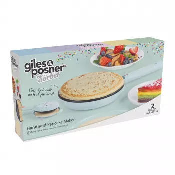 Giles & Posner EK6699GSBLVDE Máquina de tortitas de mano 800W negra