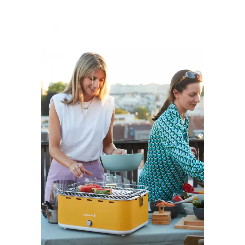 Barbecook Barbacoa de mesa de carbón Carlo 44x33x21 cm Yellow Sunshine