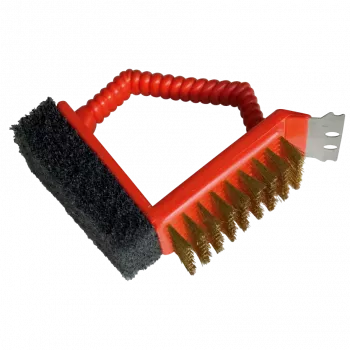 Barbecook Cepillo de limpieza BBQ 3 en 1 Rojo (24 uds./expositor) BC-ACC-7064