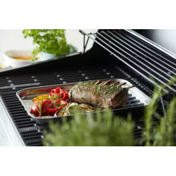 Barbecook Bandeja de parrilla reutilizable de acero inoxidable 34,5 x 24 x 3 cm BC-ACC-7079