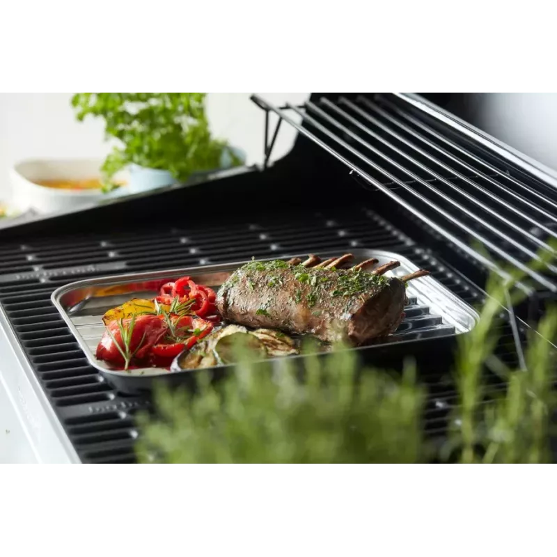 Barbecook Bandeja de parrilla reutilizable de acero inoxidable 34,5 x 24 x 3 cm BC-ACC-7079