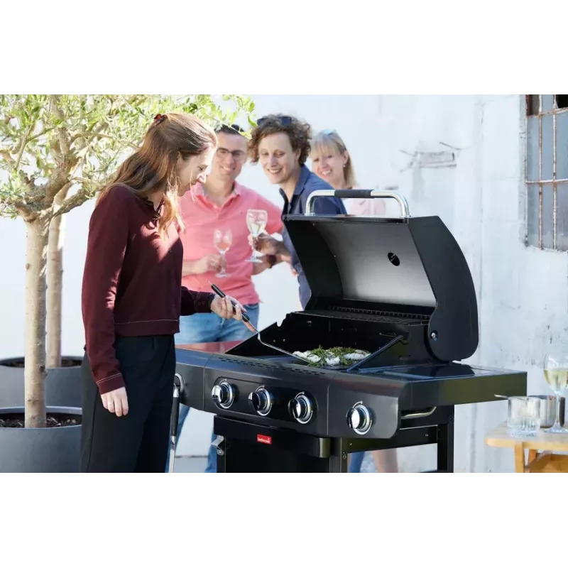 Barbacoa de gas Barbecook Siesta 310 Graphite, 124 x 56 x 118 cm | BC-GAS-2072