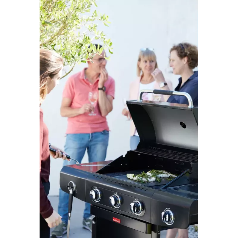 Barbacoa de gas Barbecook Siesta 310 Graphite, 124 x 56 x 118 cm | BC-GAS-2072