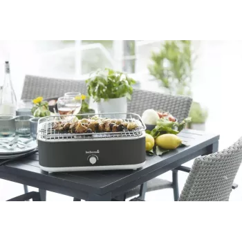 Barbacoa eléctrica de mesa Barbecook E-Carlo 2500 W Midnight Grey