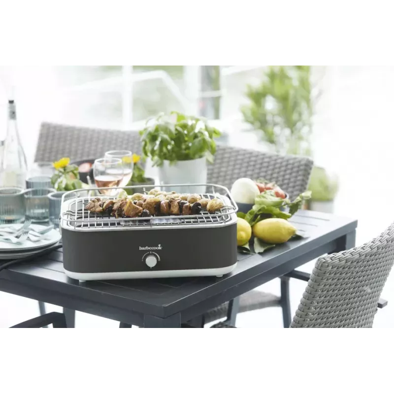 Barbacoa eléctrica de mesa Barbecook E-Carlo 2500 W Midnight Grey
