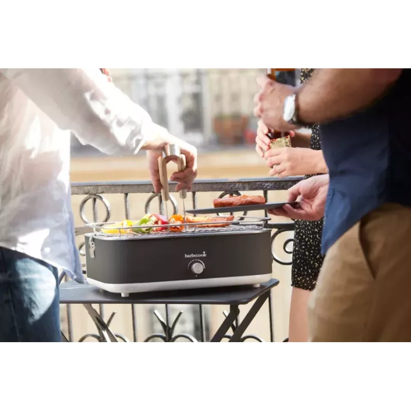 Barbacoa eléctrica de mesa Barbecook E-Carlo 2500 W Midnight Grey