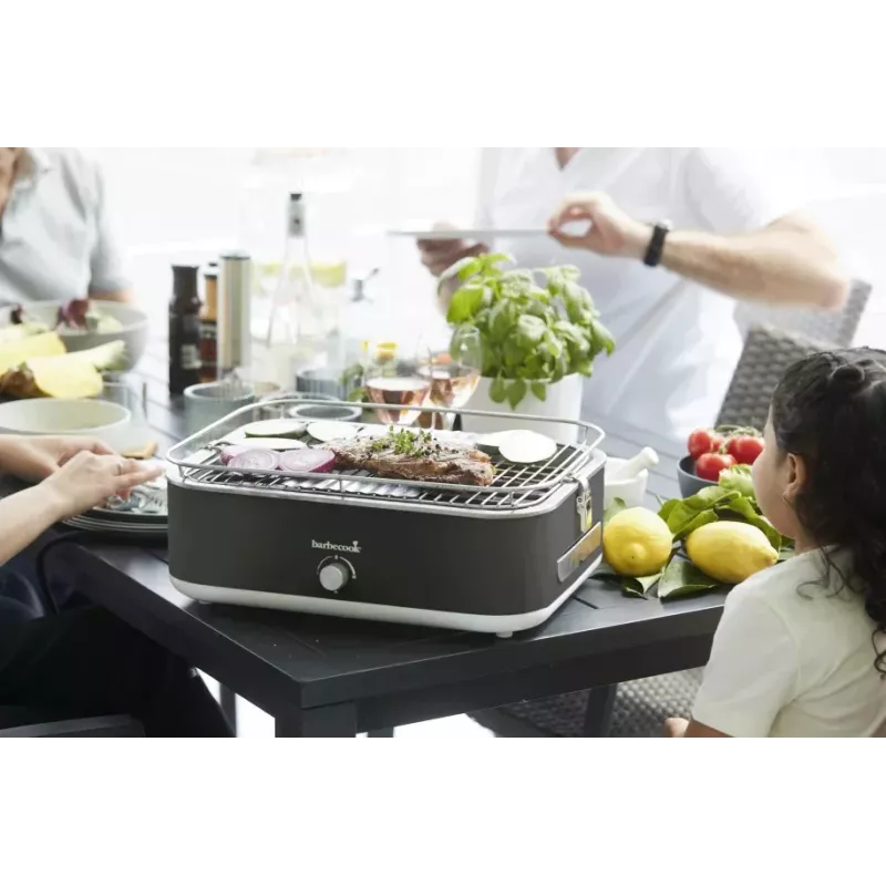 Barbacoa eléctrica de mesa Barbecook E-Carlo 2500 W Midnight Grey