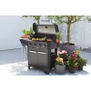 Barbacoa de gas Barbecook Luca 412 con mueble inferior y quemador lateral, 145,4 x 60,3 x 112,3 cm, negro