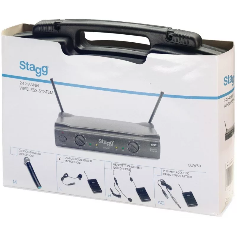 Stagg SUW 50 MM FH EU sistema inalámbrico UHF negro