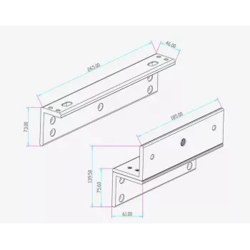 SCOT BK-1200ZL2 escuadra de montaje para placa de anclaje EL-1200