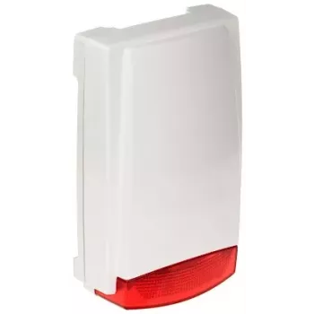 INNE MR-300R/24V señalizador óptico-acústico exterior 24V DC 120dB LED rojo carcasa blanca
