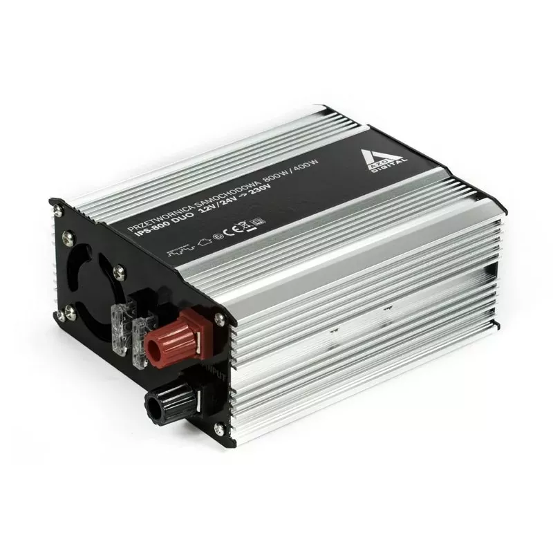 AZO Digital Inversor para automóvil 12 VDC / 24 VDC / 230 VAC IPS-800 800W Duo
